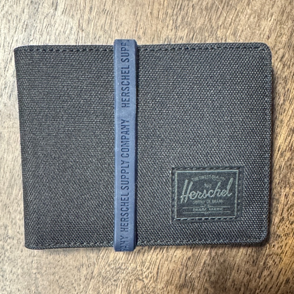 Herschel Supply Company Black and Blue Card Holder